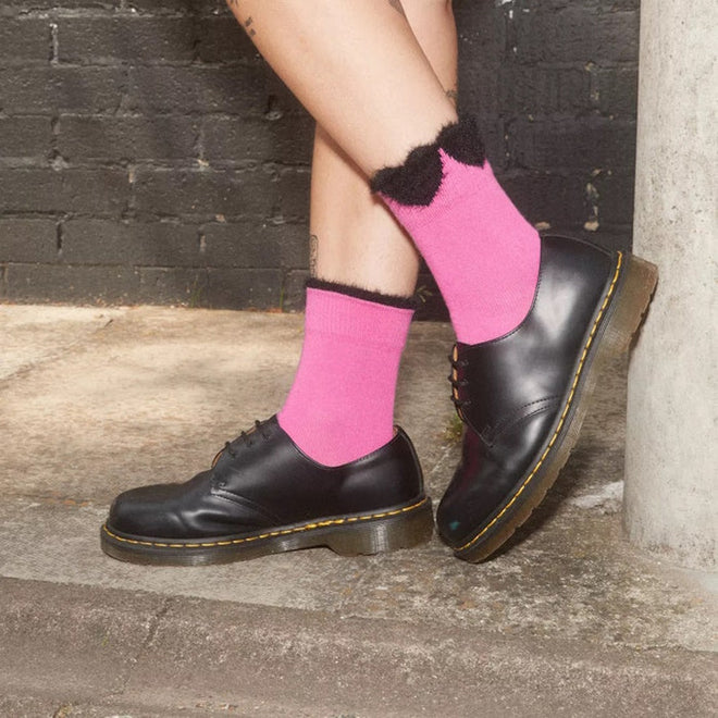 Dr Martens Heart Detail Cotton Blend Socks Thrift Pink