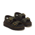 Dr Martens Zebzag Crazy Horse DMS Green 2 Strap Sandal