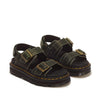 Dr Martens Zebzag Crazy Horse DMS Green 3 Strap Sandal