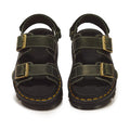 Dr Martens Zebzag Crazy Horse DMS Green 2 Strap Sandal