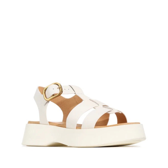 EOS Bario Bone Leather Chunky Platform Sandal