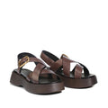 EOS Barista Chestnut Leather Platform Sandal