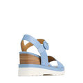 EOS Jadon Cerulean Leather Wedge Sandal CLEARANCE