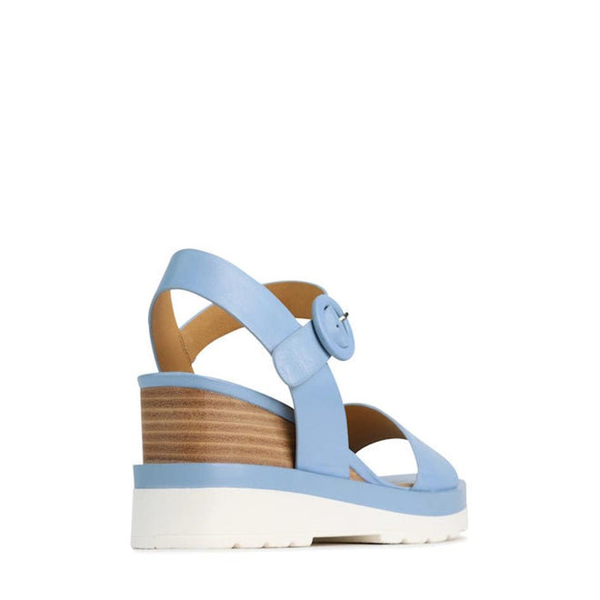 EOS Jadon Cerulean Leather Wedge Sandal CLEARANCE