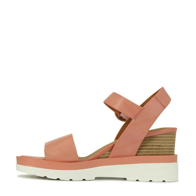 EOS Jadon Coral Leather Wedge Sandal CLEARANCE