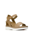 EOS Jadon Tan Leather Wedge Sandal CLEARANCE