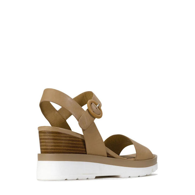 EOS Jadon Tan Leather Wedge Sandal CLEARANCE