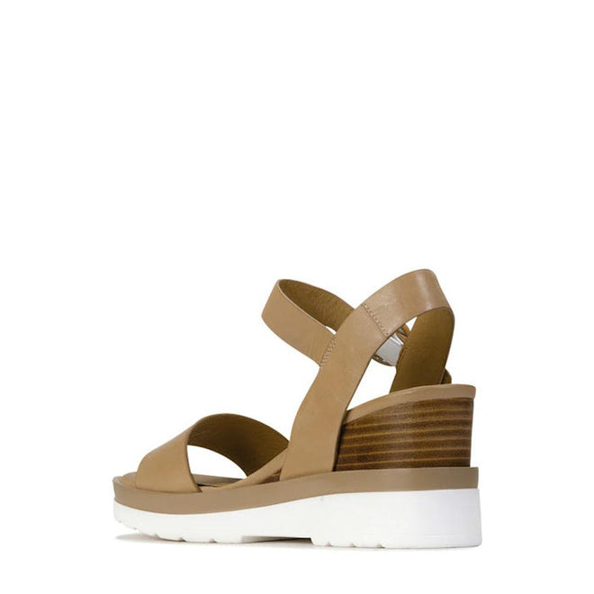 EOS Jadon Tan Leather Wedge Sandal CLEARANCE