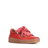 EOS Jovi Sunset Coral Womens Leather Trainer Lace Up with Zip
