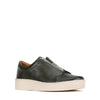 EOS Joya Dark Olive  Leather Trainer Zip Sneaker