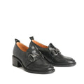 Pair of black leather shoes with a decorative buckle on a white background,
9321191193403,
9321191193410,
9321191193427,
9321191193434,, 45648, 9321191193403, 9321191193410, 9321191193427, 9321191193434, 45653, 45654