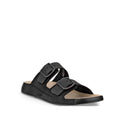 Ecco Mens Cozmo Casual Buckle Black Leather Slide