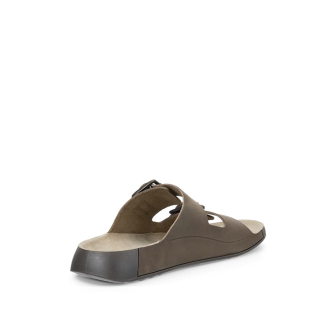 Ecco Mens Cozmo Casual Buckle Nutmeg Brown Leather Slide