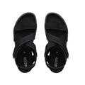 Ecco Womens Soft Sandal Cross Strap Black Adjustable
