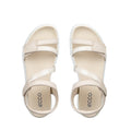 Ecco Womens Soft Sandal 3 Strap Limestone Adjustable