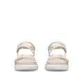 Ecco Womens Soft Sandal 3 Strap Limestone Adjustable