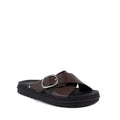 Emu Ebony Espresso Black Leather Slide Sandal