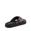 Emu Ebony Espresso Black Leather Slide Sandal