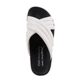 Emu Ella Coconut White Black Leather Summer Slide