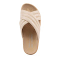 Emu Ella Macadamia Tan Off White Leather Women's Summer Slide