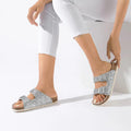 Holster Farah Silver Glitter Synthetic Women's Summer Sandal
