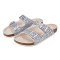 Holster Farah Silver Glitter Synthetic Women's Summer Sandal