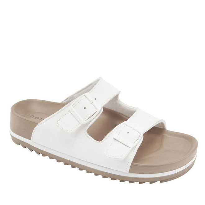 Holster Stride White Synthetic Women's Summer Slide Sandal