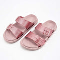 Holster Womens Soleshimmer Pink Glitter Summer Slide