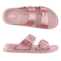 Holster Womens Soleshimmer Pink Glitter Summer Slide