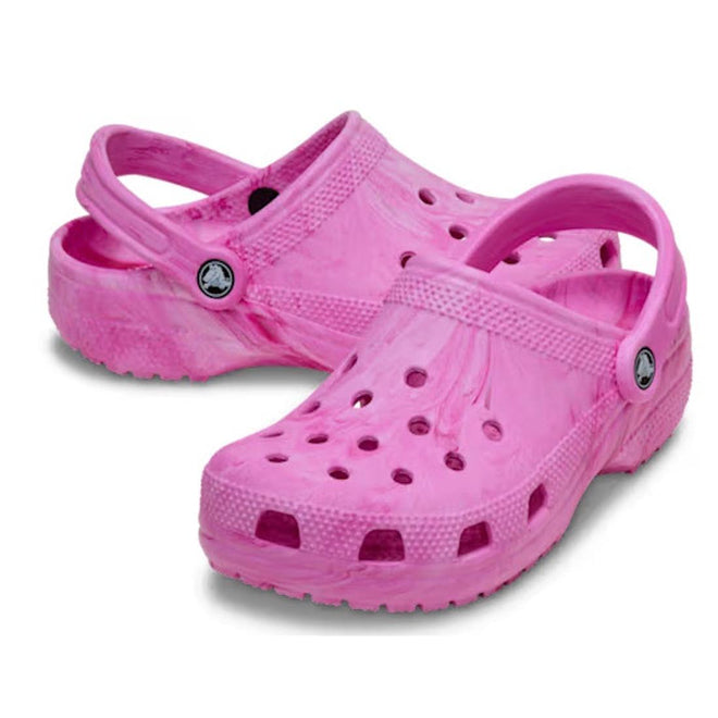 Crocs Kids - Watercoloured Marbled Clog Sandal Pink Swirl Youths