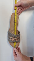 Laguna Quay Resort Karmen Women's Sandal Slide Woven Stone Raffia NOT RETURNABLE