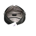 The inside view of the Sassy Duck Lily Black leather handbag with a white interior on a white background
37296,