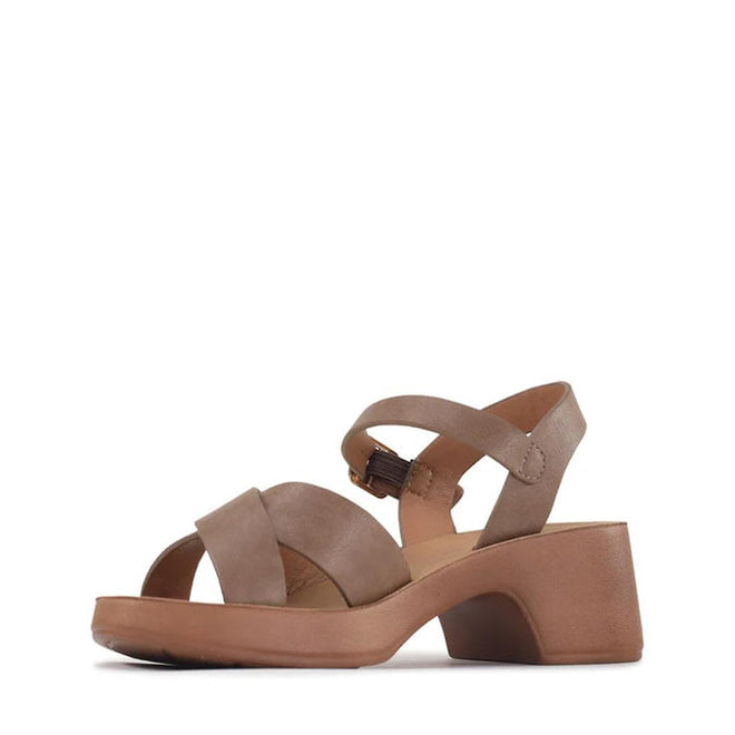 Los Cabos Alegra Cocoa Wedge Platform Backstrap Sandal