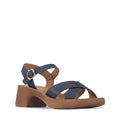 Los Cabos Alegra Navy Wedge Platform Backstrap Sandal