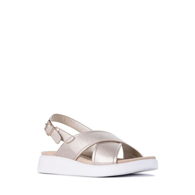 Los Cabos Bogota Gold Womens Summer Sandal Bakc Strap