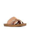 Los Cabos Bride Caramel Raffia Flat Slide Sandal