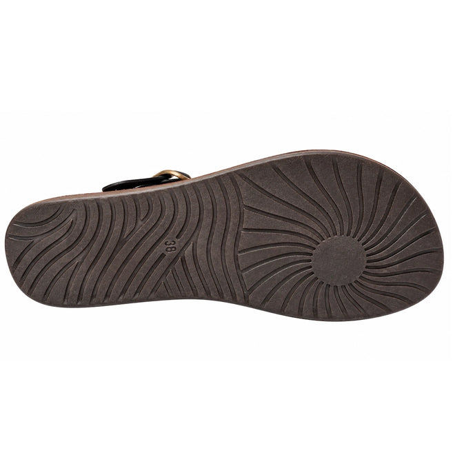 Los Cabos Bria WIDE Black Light Flexible Sandal Jandal