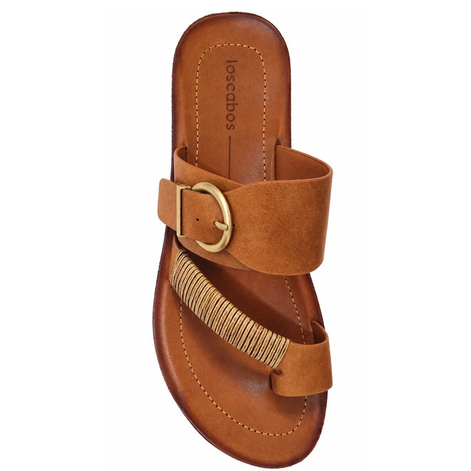 Los Cabos Bria WIDE Brandy Light Flexible Sandal Jandal