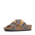 Los Cabos Capri Women's Criss Cross Strap Slides Multi