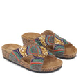 Los Cabos Capri Women's Criss Cross Strap Slides Multi