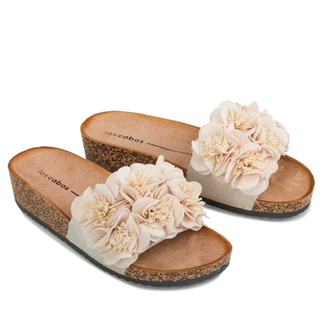 Los Cabos Corsage Natural Flower Women's Slides