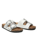 Los Cabos Jirona White Women's Double Strap Slides