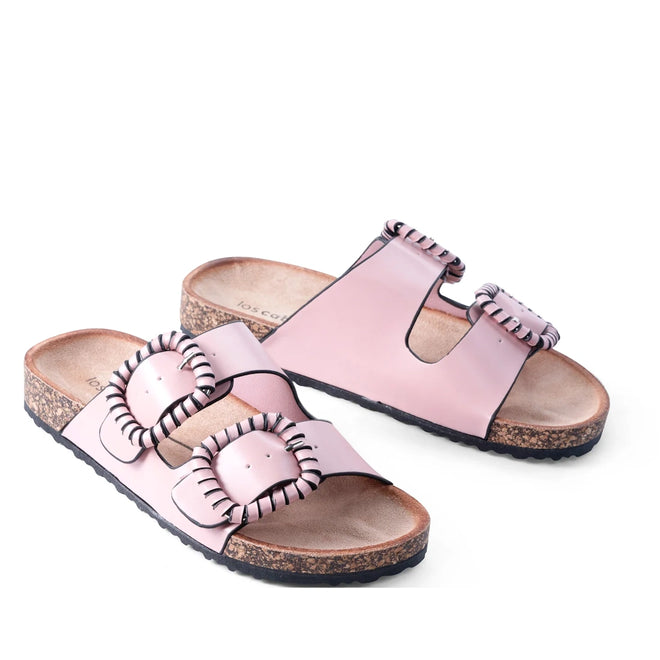 Los Cabos Jirona Pink  Women's Double Strap Slides