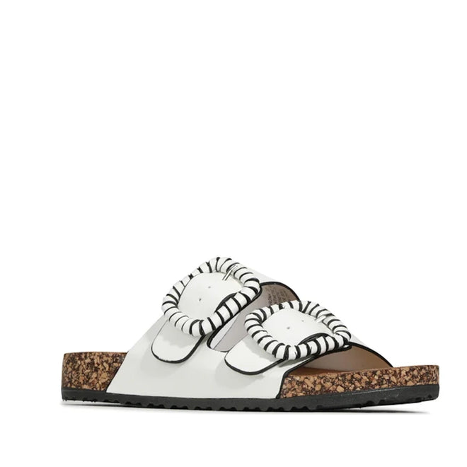 Los Cabos Jirona White Women's Double Strap Slides