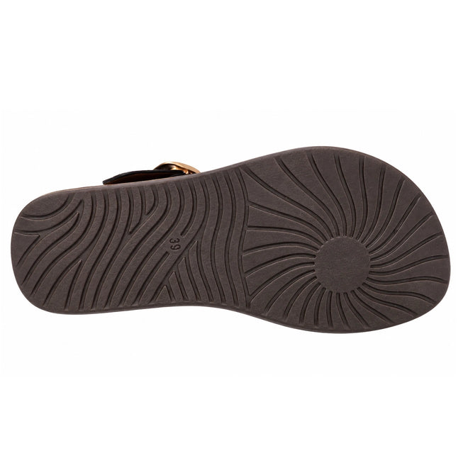 Los Cabos Leeigh WIDE Black Light Flexible Sandal Jandal