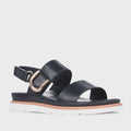 Los Cabos Sana Black Sandal With Back Strap