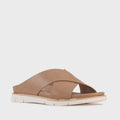 Los Cabos Terigal Women's Slide Cross Over Sandal Taupe