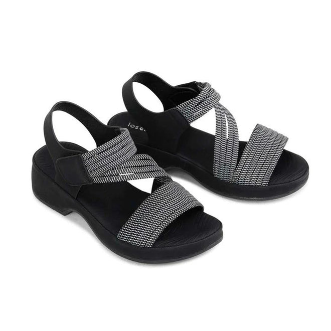 Los Cabos Sportz  Sandal with Heel and Back Strap Black