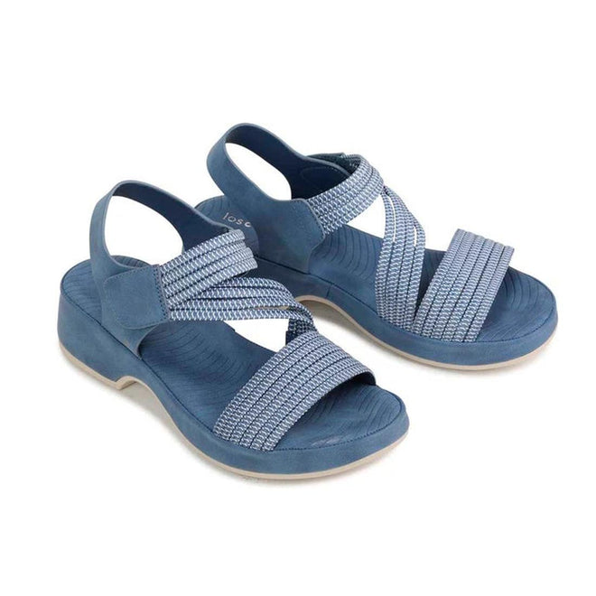 Los Cabos Sportz Sandal with Heel and Back Strap Denim Blue