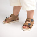 Pretty Brave 1st Walker Jack Tan Leather Open Toe Sandal